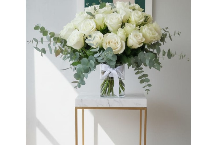 İthal Beyaz Gül Aranjman