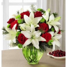 Beyaz Lilyum ve Kırmızı Güller