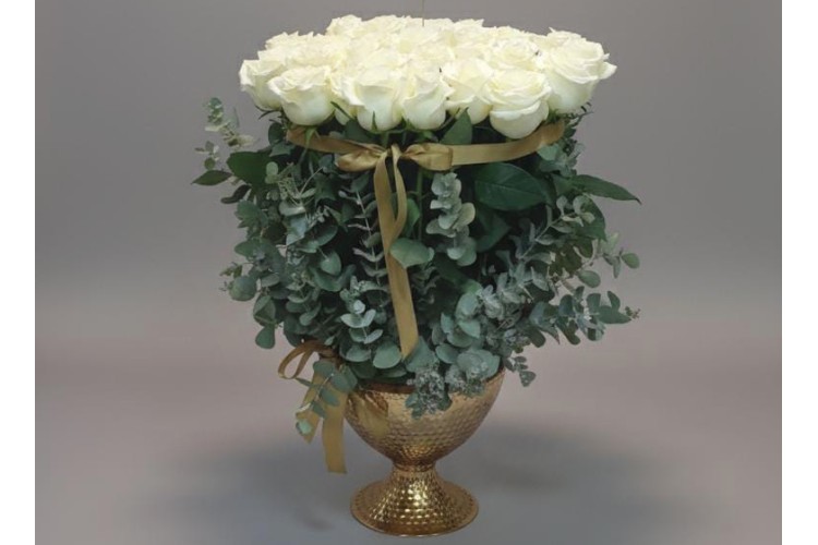 40 Beyaz Gül Aranjman